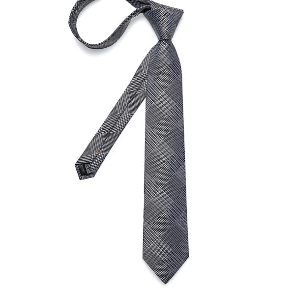 Aspinwall Black & White Glen Plaid Silk Tie for Men – Classic & Stylish - Image 3