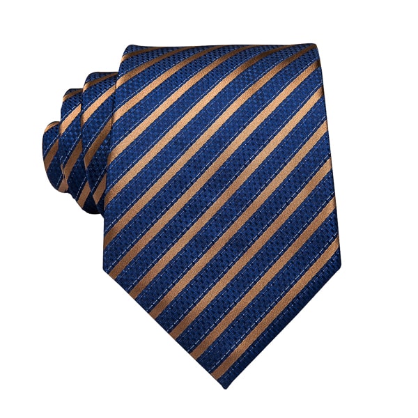 Aspinwall Stylish Blue & Copper Striped Silk Tie for Men