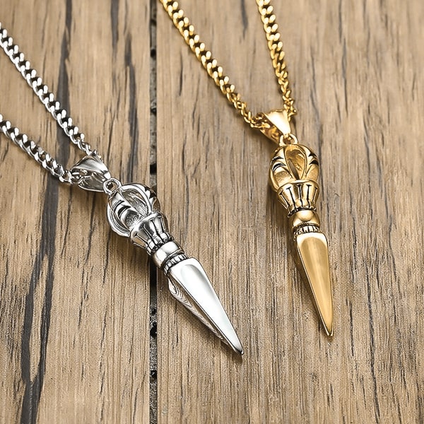 Aspinwall Gold Dagger Pendant Necklace for Men – Bold & Stylish - Image 3