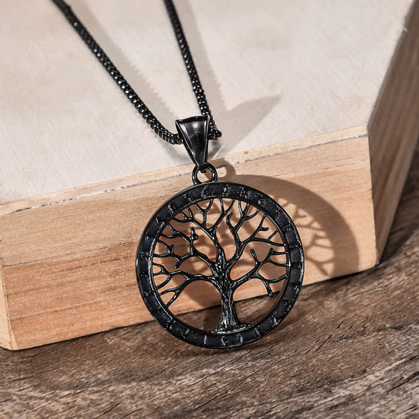 Aspinwall Black Tree of Life Pendant Necklace for Men – Elegant & Meaningful - Image 3