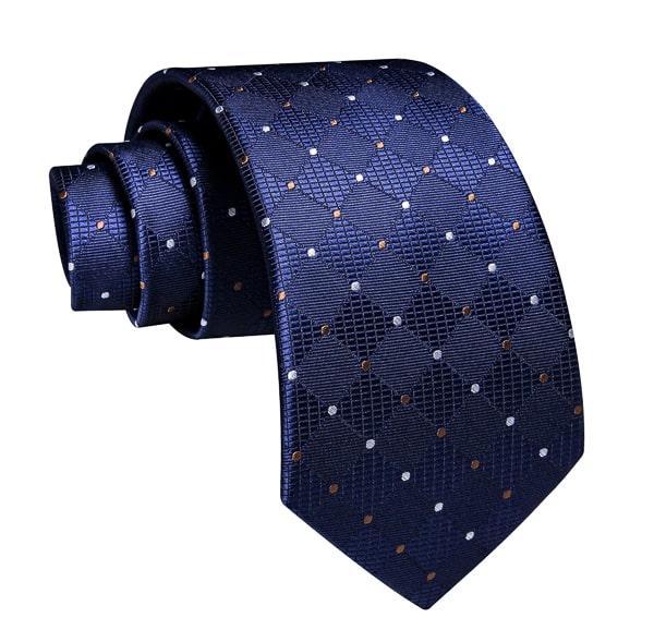 Aspinwall Blue Polka Dot Silk Tie for Men – Designer & Elegant