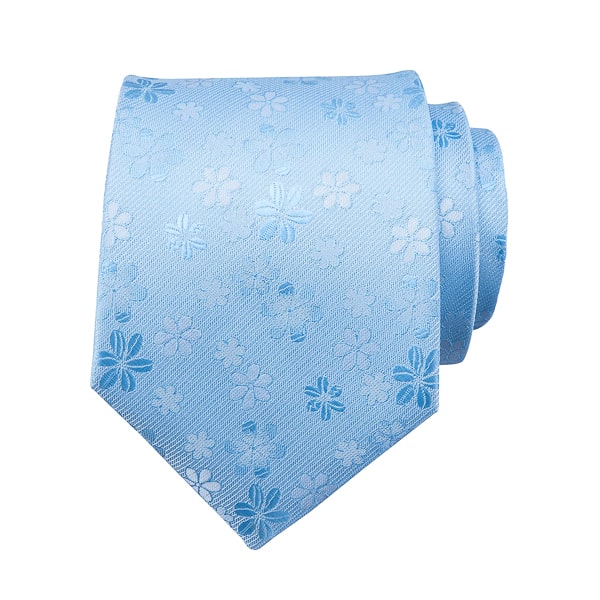 Aspinwall Men's Sky Blue Floral Silk Tie – Elegant & Stylish Accessory