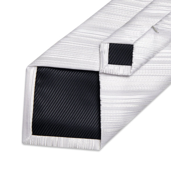 Aspinwall Pure White Striped Silk Tie for Men – Elegant & Timeless - Image 3